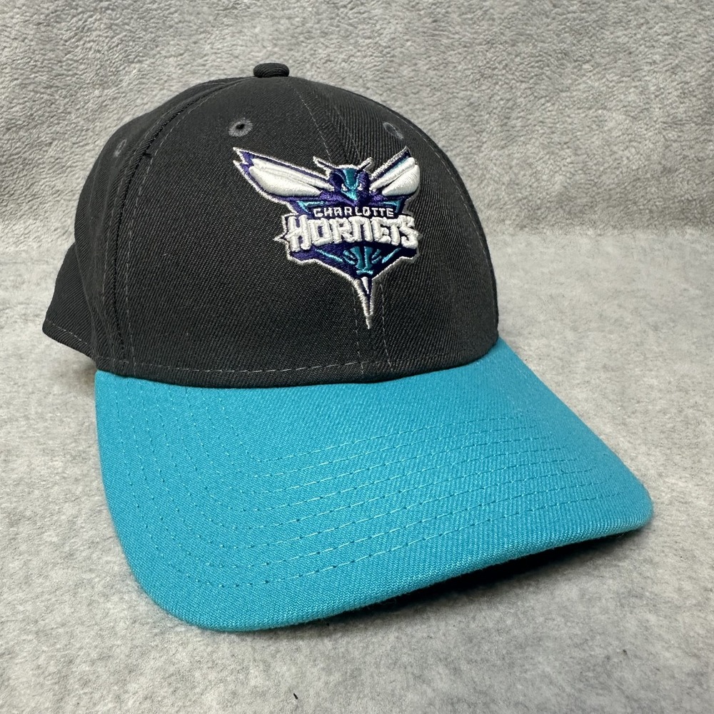 Charlotte Hornets Hat Cap Snap Back Black Blue NBA Basketball New Era Mens